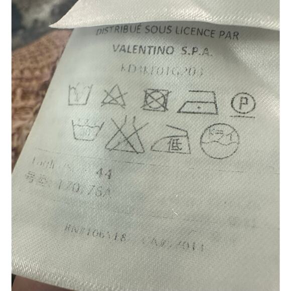 M by MISSONI Knit Tweed Fringe Shorts Metallic Pink Preppy ASO Cobra Kai - Sz 8 - Picture 8 of 9